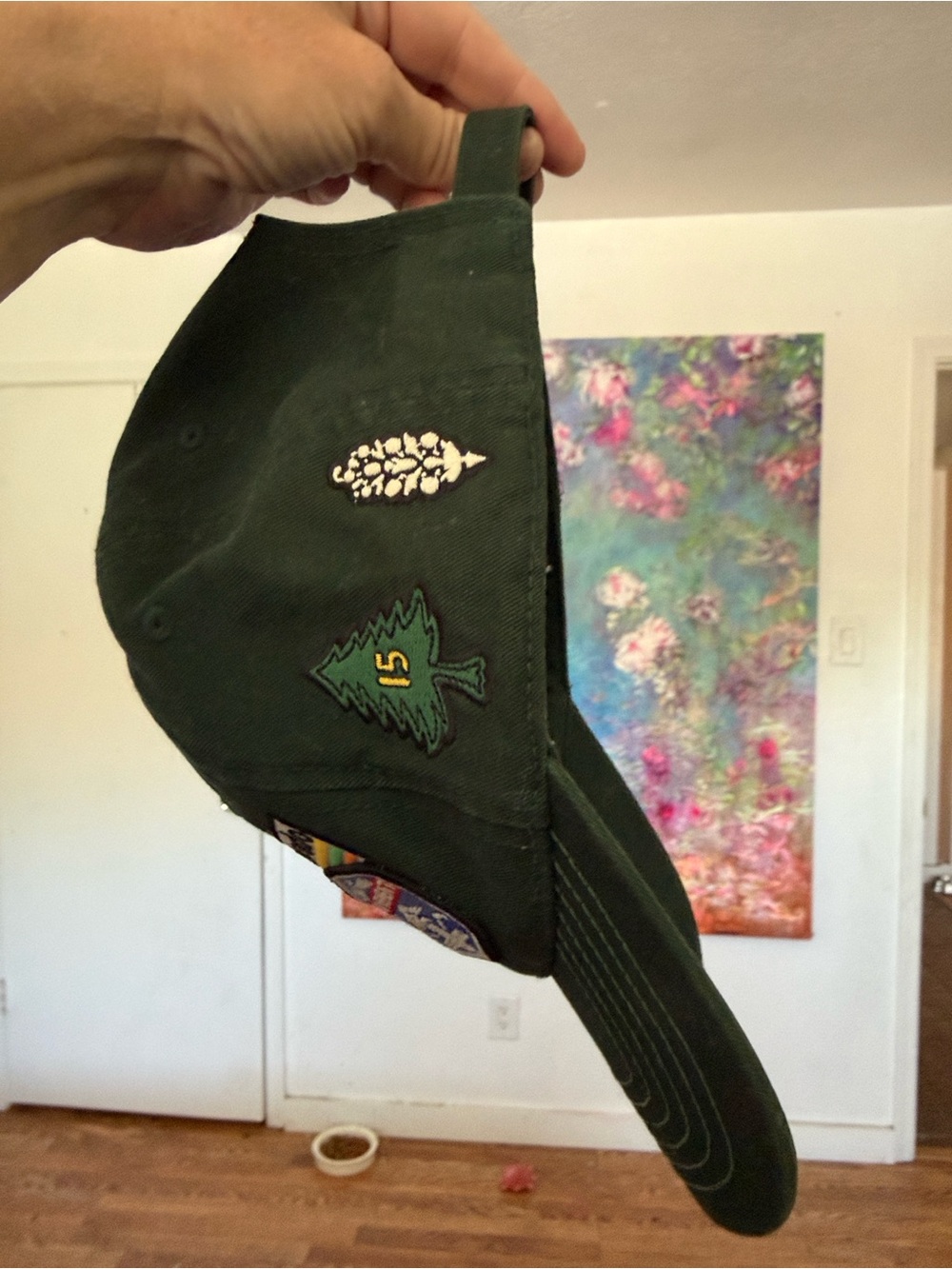 Free People dark green baseball hat with patches - Picture 4 of 5